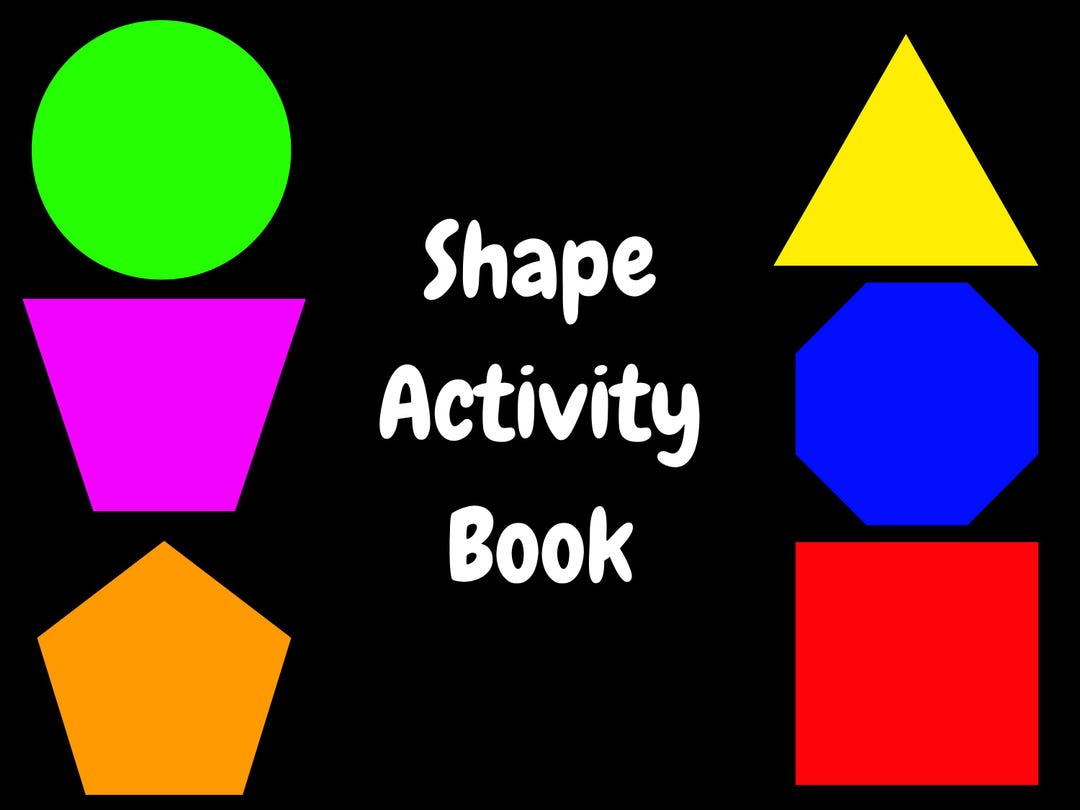 Shape Activity Book Instant Digital Download Printable - Etsy