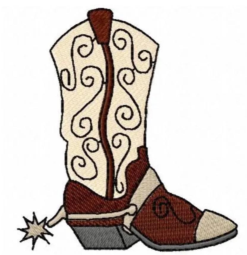 Cowboy Boot Design File Instant Digital Download PES DST PEC - Etsy