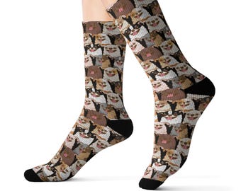 Ugly Pug Dog Sublimation Socks