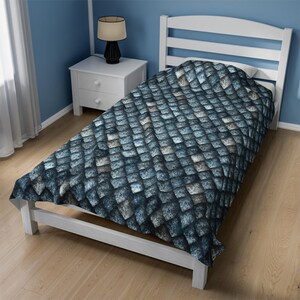 Dragon Scales Velveteen Plush Blanket