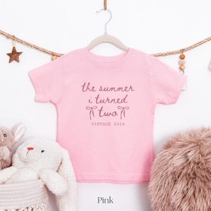 Summer 2nd Birthday Shirt Girl, Pink Bow 2nd Birthday Girl Outfit, Girl 2nd Birthday Party Toddler Tee, 2nd Birthday Gift Idea