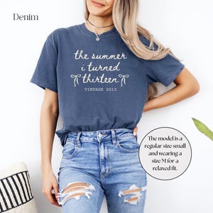13th Birthday Shirt, Comfort Colors Summer I Turned 13 Bday Party Tee, 13th Birthday Gifts Girl, Birthday Gift Ideas, Teen Girl Birthday immagine 6