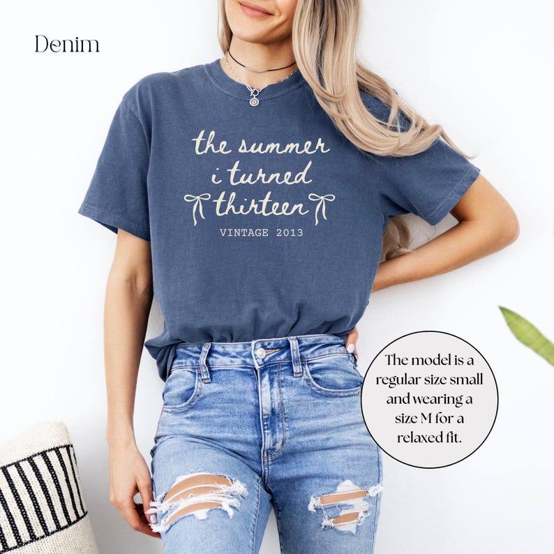 13th Birthday Shirt, Comfort Colors Summer I Turned 13 Bday Party Tee, 13th Birthday Gifts Girl, Birthday Gift Ideas, Teen Girl Birthday immagine 6