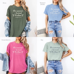 13th Birthday Shirt, Comfort Colors Summer I Turned 13 Bday Party Tee, 13th Birthday Gifts Girl, Birthday Gift Ideas, Teen Girl Birthday immagine 10