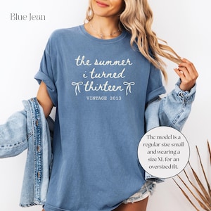 13th Birthday Shirt, Comfort Colors Summer I Turned 13 Bday Party Tee, 13th Birthday Gifts Girl, Birthday Gift Ideas, Teen Girl Birthday immagine 9