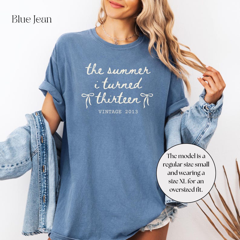 13th Birthday Shirt, Comfort Colors Summer I Turned 13 Bday Party Tee, 13th Birthday Gifts Girl, Birthday Gift Ideas, Teen Girl Birthday immagine 9