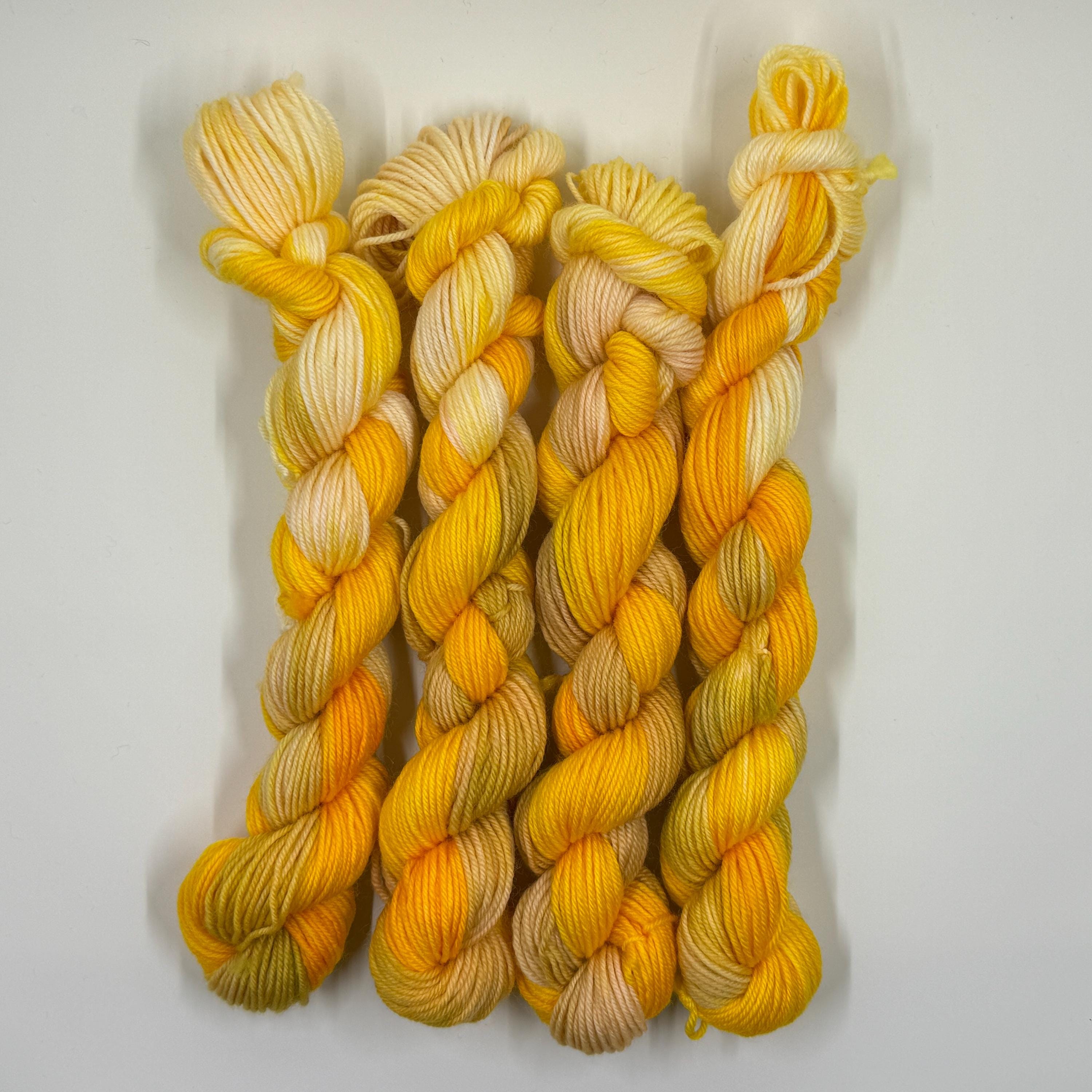 手染め糸 中細 75/25 メリノナイロン混紡 ミニかせ（20g） パンプキン 