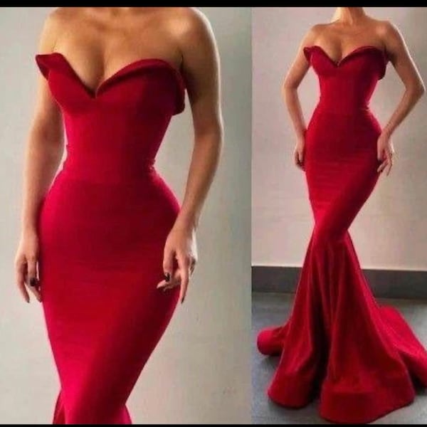 Red Prom Dress - Etsy