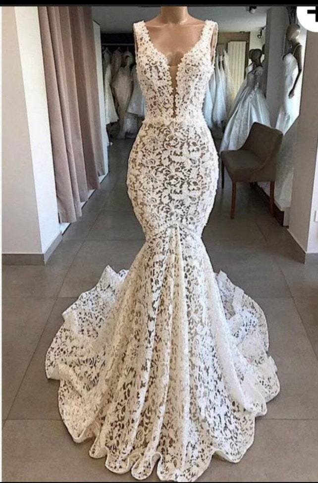 Mermaid Reception Wedding Dress - Etsy