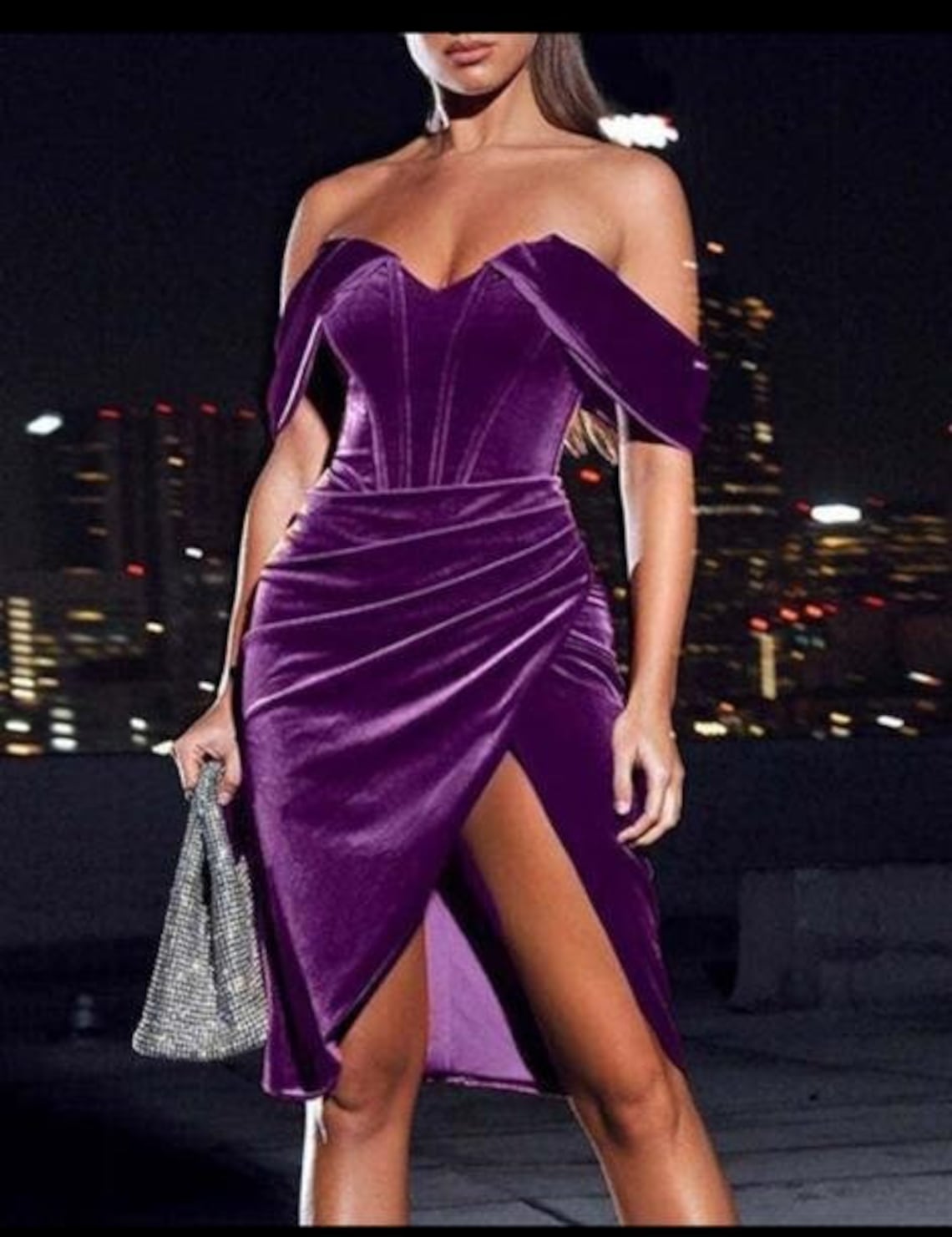 Off Shoulder Bow Corset Dress