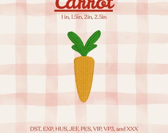 Carrot Embroidery Design – Digital Download