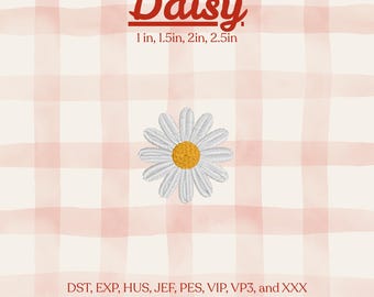 Daisy Embroidery Design – Digital Download