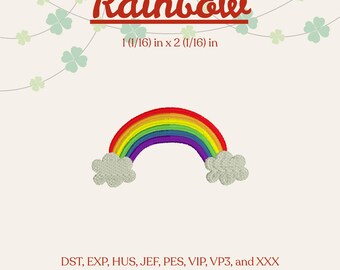 Rainbow Embroidery Design – Digital Download