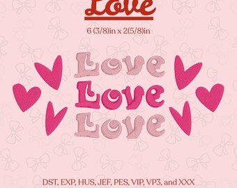 Love Embroidery Design – Digital Download