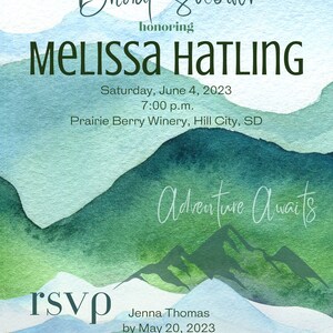 Mountain Bridal Shower Invite