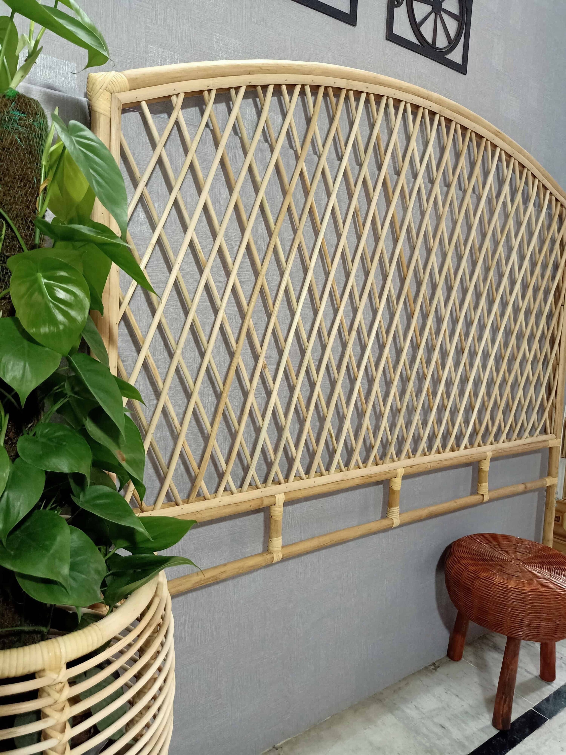 Rattan Bedhead, Rattan Headboard, Bedrail, Handmade Bedhead, Boho ...