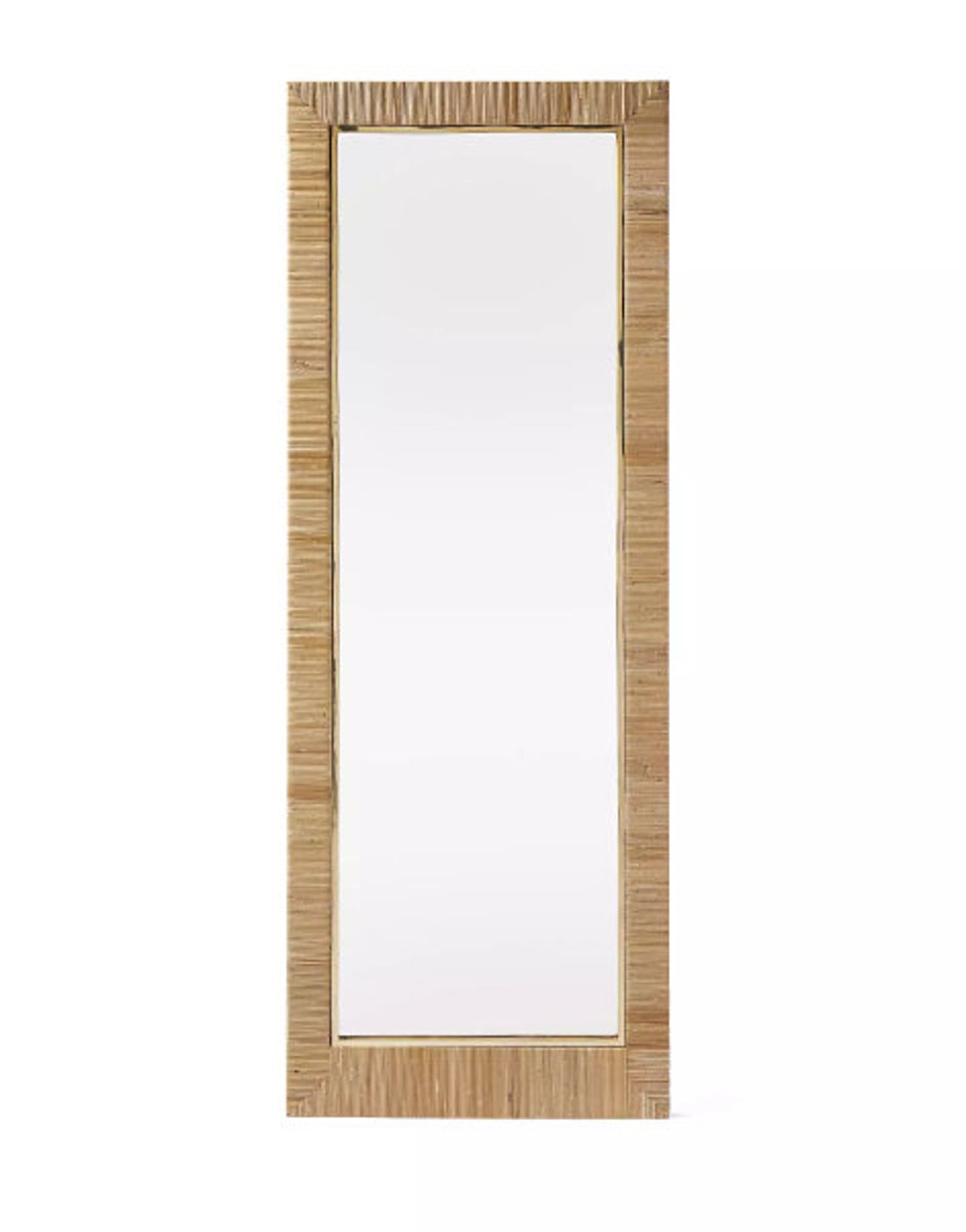 Handmade Rattan Floor Mirror, Rattan Big Mirror, Cane Mirror, Boho