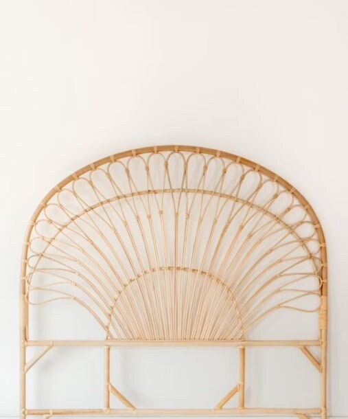 Rattan Bedhead, Rattan Headboard, Bedrail, Handmade Bedhead, Boho ...