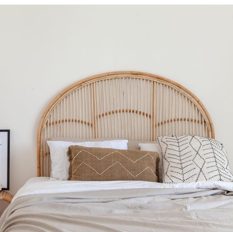 Rattan Bedhead, Rattan Headboard, Bedrail, Handmade Bedhead, Boho
