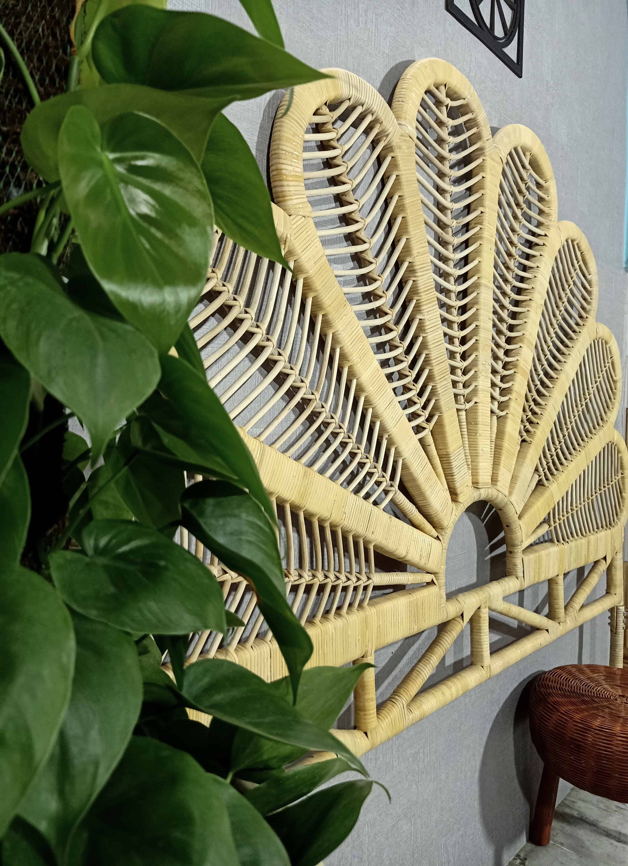 Rattan Bedhead, Rattan Headboard, Bedrail, Handmade Bedhead, Boho Bedhead, King Bedhead, Queen