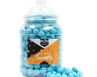 Blue Raspberry Bonbons Sweets Large Gift Jar Mr Beez