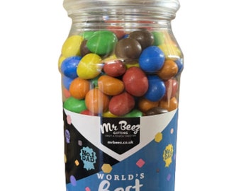M&Ms Peanut Dad World's Best Gift 750gm Novelty Jar Sweet Tub