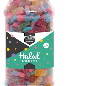 Dolci halal Fizzy Mix Tangy Novità Barattolo regalo medio o grande