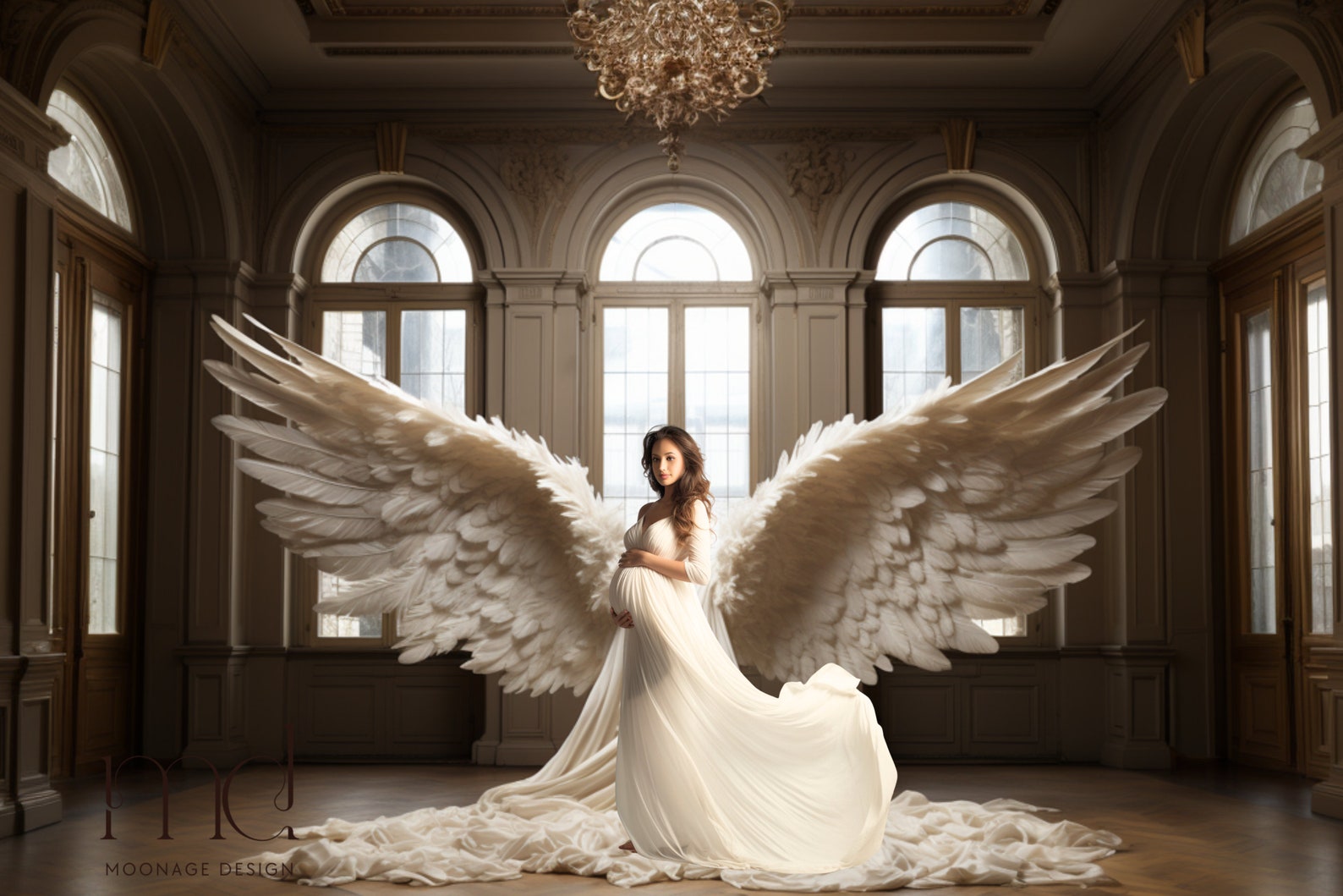8 Ultra Hi-res Digital Backdrops, Maternity Backdrop Overlays, Angel ...
