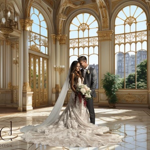 Luxury Ballroom Overlay Photo Wedding Maternity Backdrop Background Digital Texture Photography Studio Backdrop