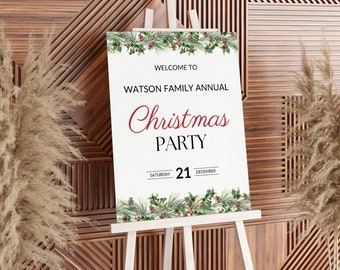 Christmas Welcome Sign, Welcome Poster, Christmas Party Welcome Sign, Holiday Party Welcome Sign, Christmas Wedding Sign, Xmas Decor