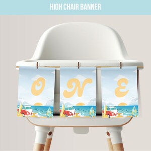 The Big One High Chair Banner First Birthday, Surf Decor One Banner, Beach Party Banner, 1st Birthday Banner, One Birthday Banner