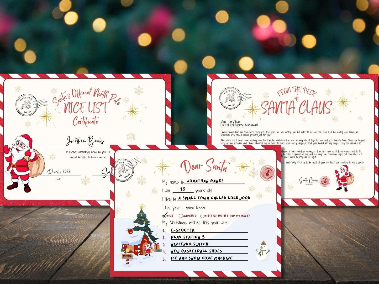 EDITABLE Christmas Eve Box Kit Letter From Santa Santa's - Etsy