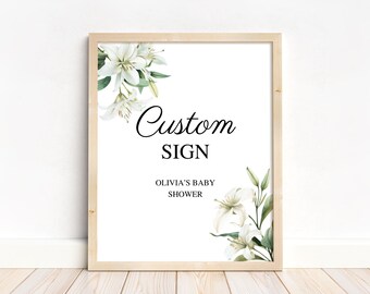 Baby In Bloom Baby Shower Table Signs | Wildflower Pacifier Hunt | Editable Canva Template | Digital Download