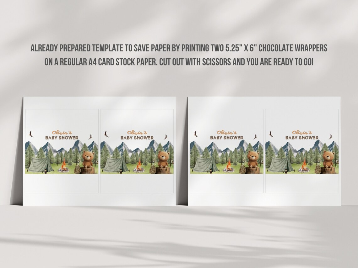 Little Camper Baby Shower Chocolate Wrapper | Adventure Awaits Candy ...