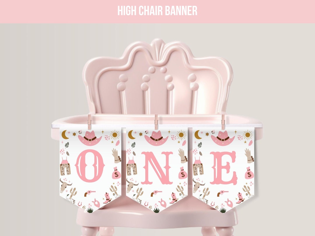 My First Rodeo Birthday High Chair Banner | Cowgirl Birthday ONE Banner ...