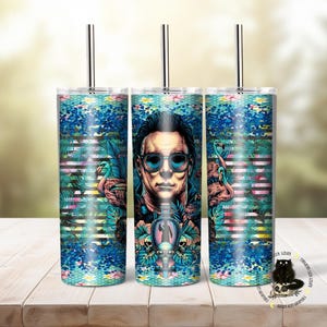 Horror Mike face, Tropical, Sublimation, 20 oz. Tumbler wrap, Digital Download File PNG, JPG, waterslide, background, digital paper