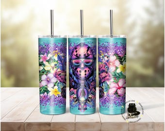 Tropical Jason Horror 20 oz Tumbler Wrap (Digital Download)