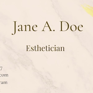 Luxury Business Card Template for Beauty & Wellness | Editable Canva Card for Lash Tech, Esthetician, Spa | Blush Gold Digital Download