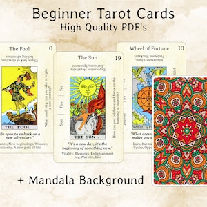 Carte dei Tarocchi stampabili con parole chiave / Mazzo di Tarocchi per principianti / Solo Arcani Maggiori, PDF DOWNLOAD IMMEDIATO da stampare, Mazzo di Tarocchi, Scegli una carta Tarocchi