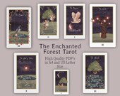 Printable Tarot Deck, Enchanted Forest Tarot Cards, Tarot Card Deck, Unique Pick a Card Tarot, New Release Tarot, Tarot Card Sticker,Journal