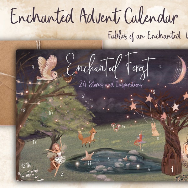 Enchanted Advent Calendar 2023, Handmade Book, Personalized Gift for Kids, Advent Calendar for Adults, Advent Calendar Teens, Christmas Gift