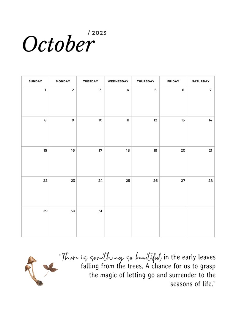 Wall Calendar 2023 Printable Calendar Planner 2023 Etsy