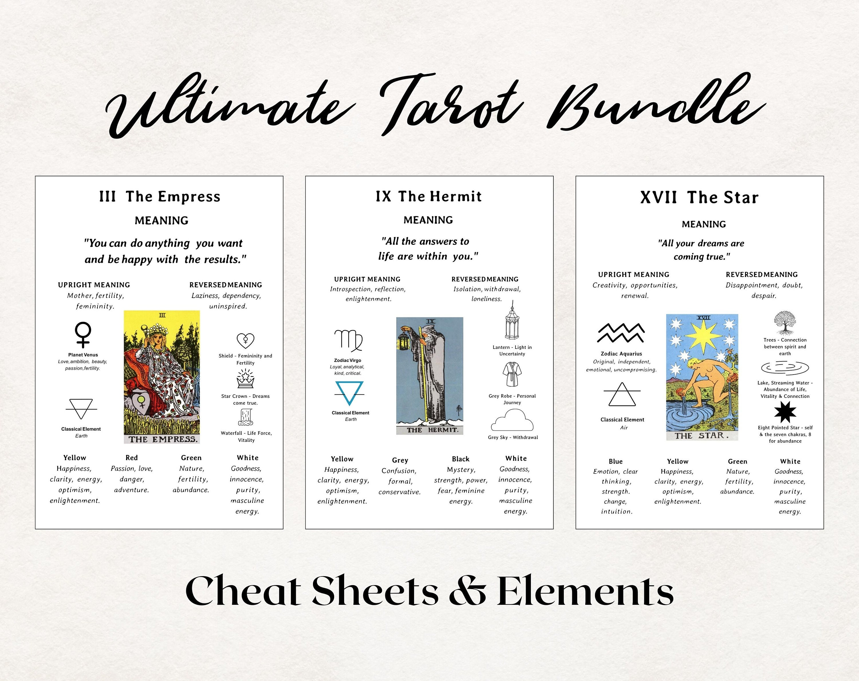 Make Your Own Tarot DIY Tarot Deck Printable Tarot Deck Etsy Australia