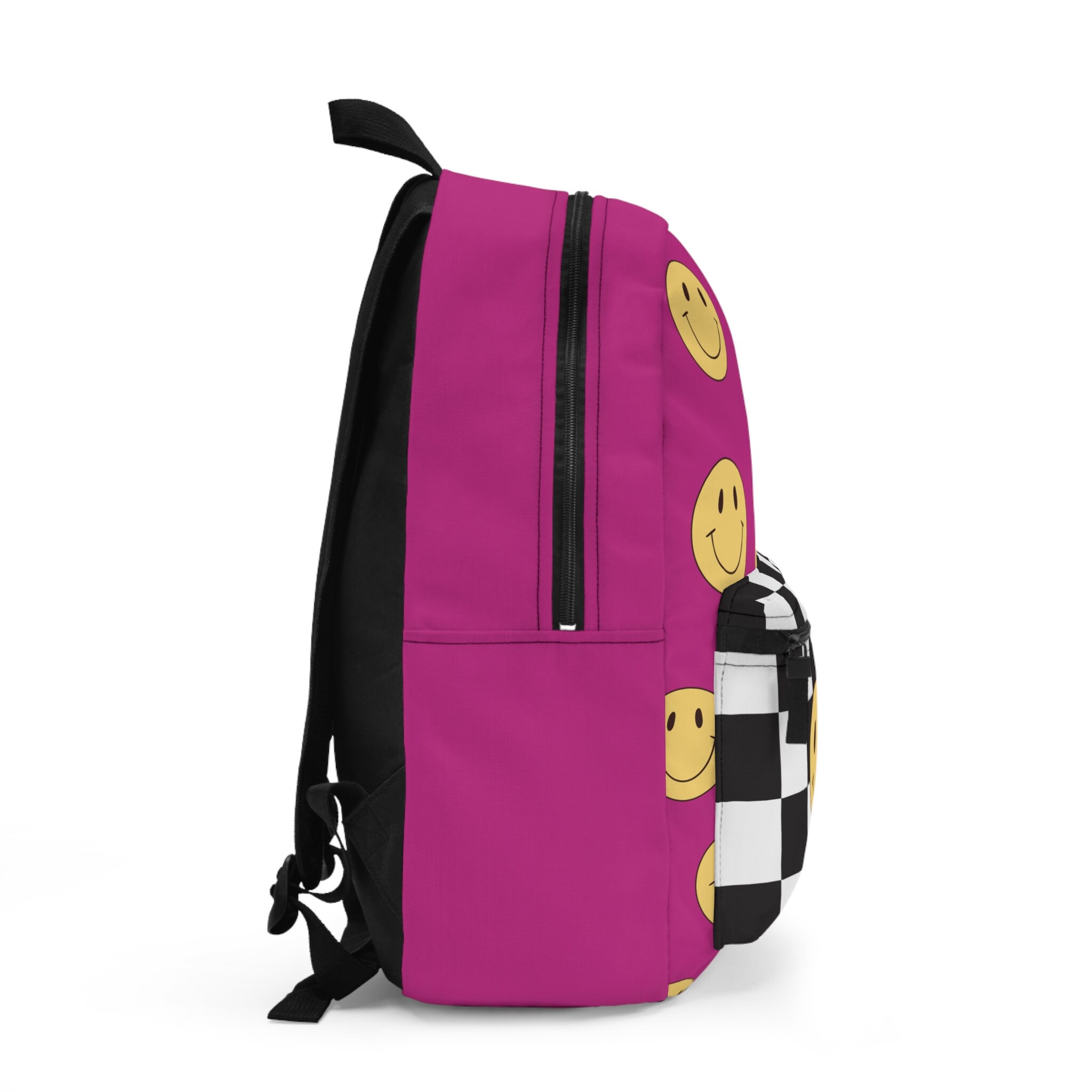 iHeartRaves Neon Yellow Smiley Face Backpack with Pink Tongue il_fullxfull.5111031314_4bie.jpg main image 2
