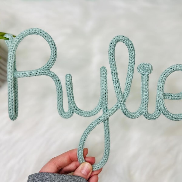 Customized Knitted Wire Names, Knitted Wire Names, Nursery Wall Hanging Decor, Personalized Name Sign, Wire Wrapped Name, Custom Wire Signs