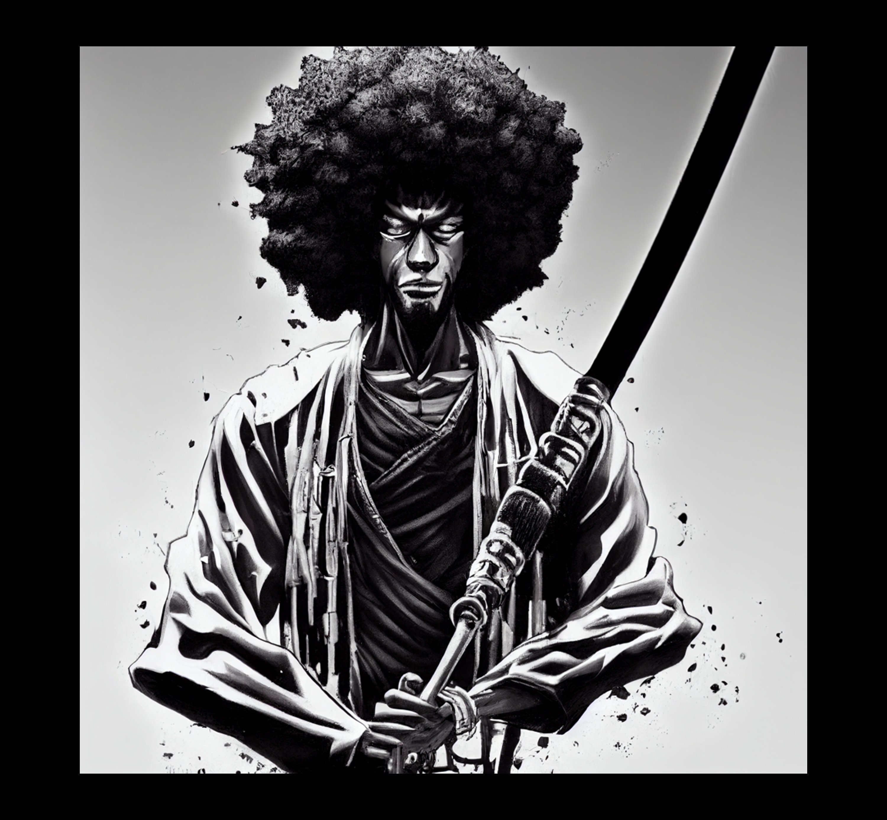 Afro samurai - AJ - Digital Art, People & Figures, Female Form, Other  Female Form - ArtPal