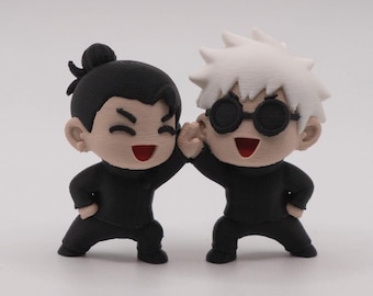 Jujutsu Kaisen Duo Mini-Figuren Gojo und Geto Style - ca. 6 cm - süße Anime Deko zum Hinstellen & Sammlerstück