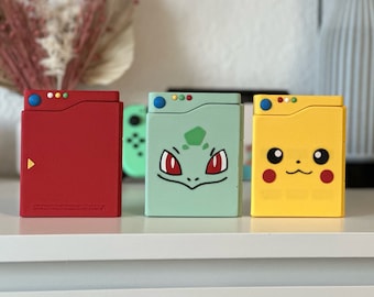 Custom Pokedex for Nintendo Switch – Set of 2! Featuring your favorite Pokémon! Space for 12 game cards – Personalized – Made in Germany