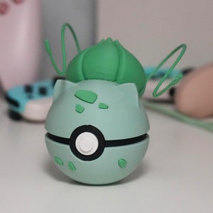 Bulbasaur Pokéball – Décoration imprimée en 3D pour les fans de Pokémon | Idée cadeau faite main avec des détails uniques | Idéal pour les collectionneurs et la décoration