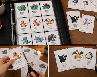 Masterset Pokémon Binder Placeholder PDF | Printable Binder Filler Cards | Pokédex Placeholder Template | Custom Pokémon Proxy Inserts